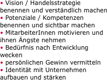 • Vision / Handelsstrategie benennen
